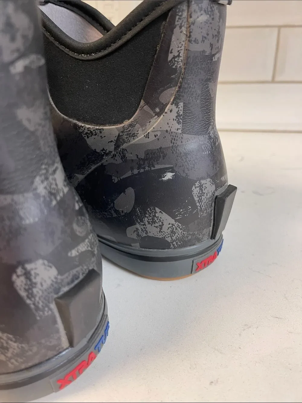 XTRATUF Women's Black Camo Ankle Deck Boot Size 10